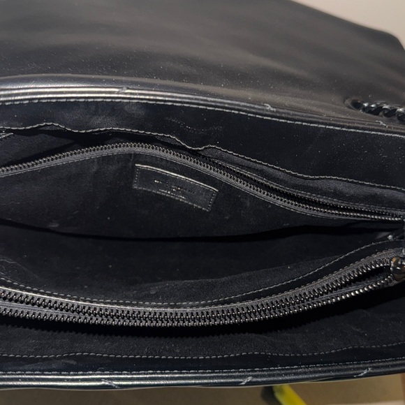 Yves Saint Laurent Black Chevron Shoulder Bag - Picture 12 of 15